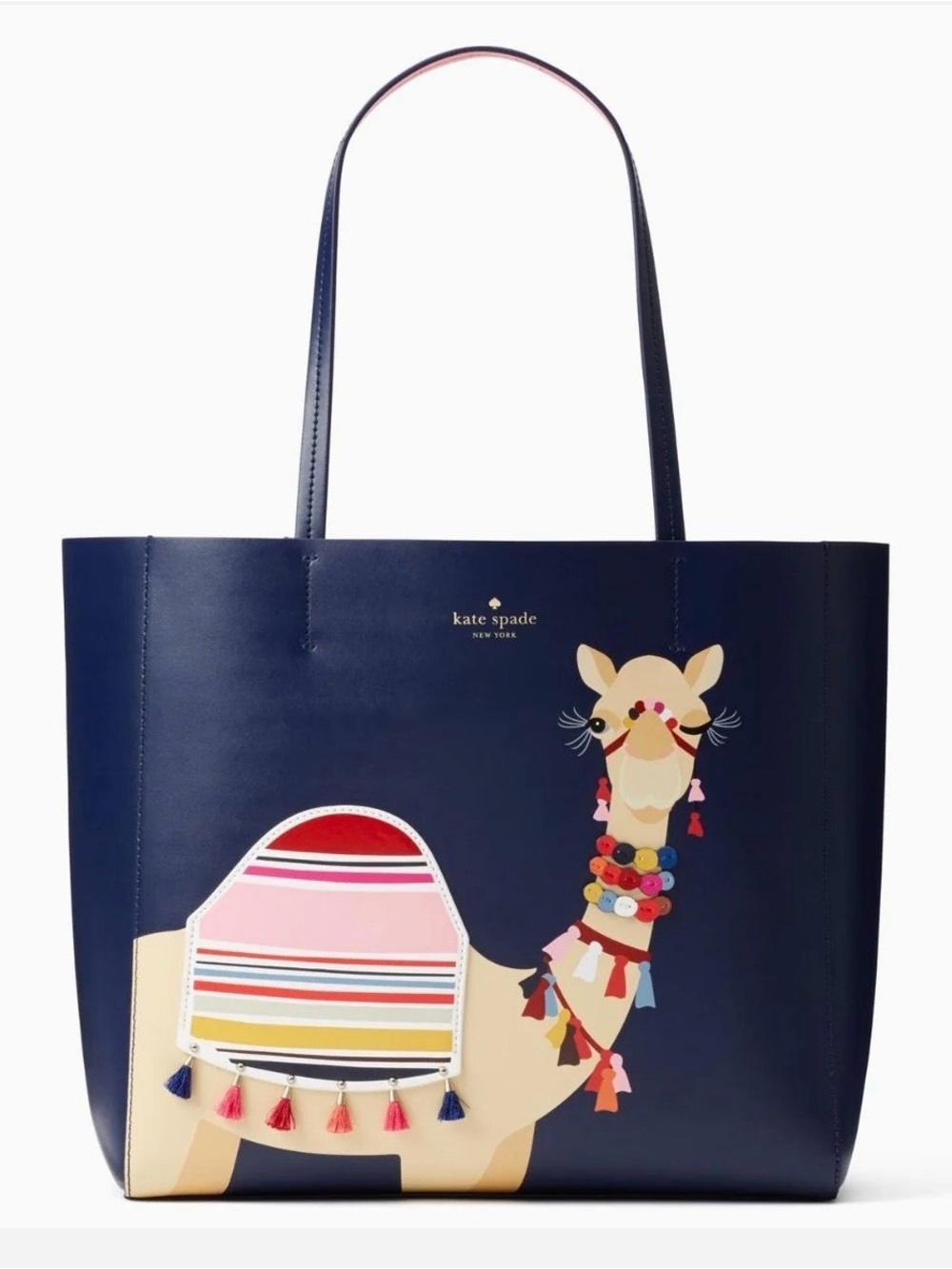 NWT kate spade Navy Camel Luvvie Tote